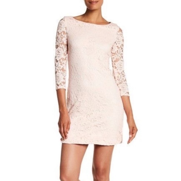 Vince Camuto Lace Shift Dress Pastel Blush Pink 6 Small - Picture 1 of 11